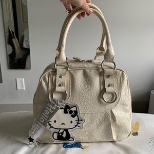 Vintage Hello a kitty white patent leather charm bag y2k